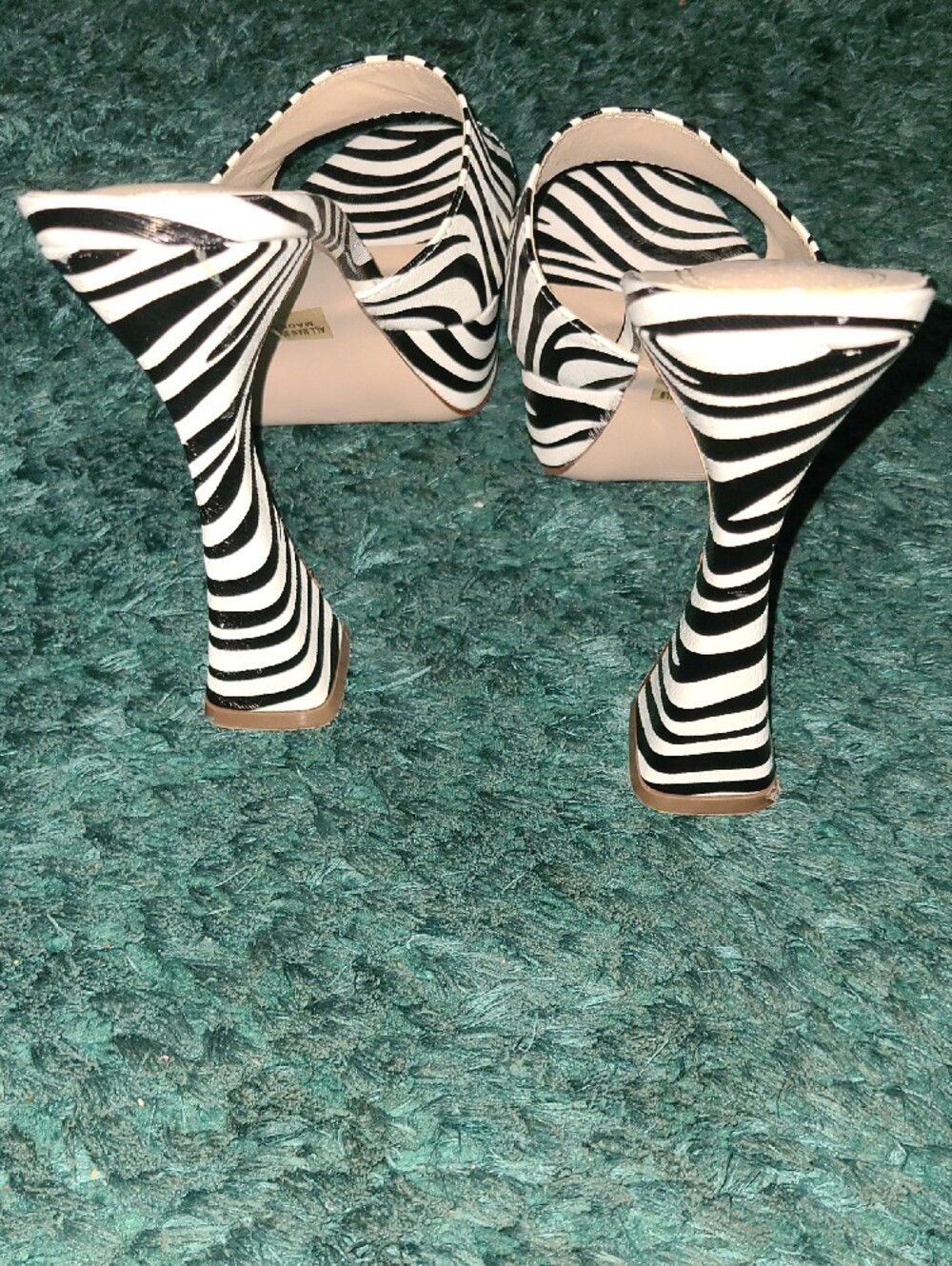Chase + Chloe Zebra-Print Platform Heel - Black & White - Picture 3 of 4